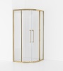 Душевой уголок Cezares Relax-304 90x90 RELAX-304-R-2-90-C-BORO профиль Брашированное золото стекло прозрачное