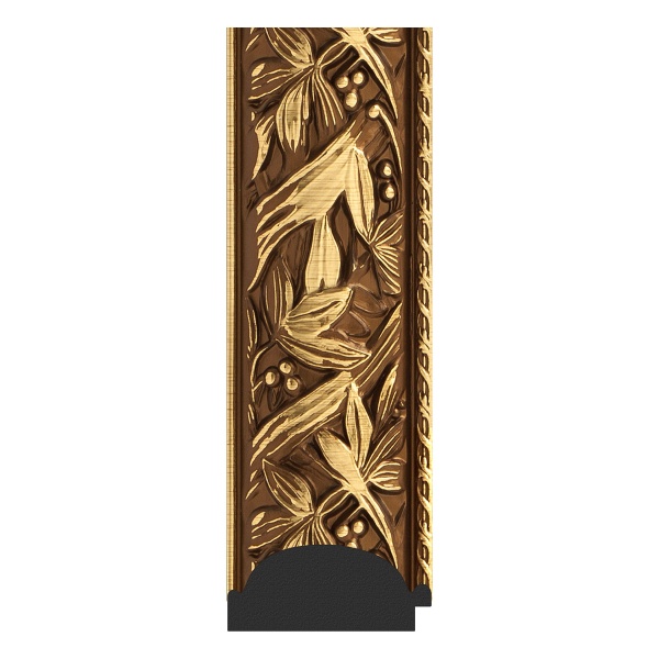 Зеркало настенное с фацетом EVOFORM в багетной раме Византия золото, 79х169 см, BY 3597