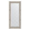 Зеркало настенное с гравировкой EVOFORM в багетной раме римское серебро, 56х126 см, BY 4061