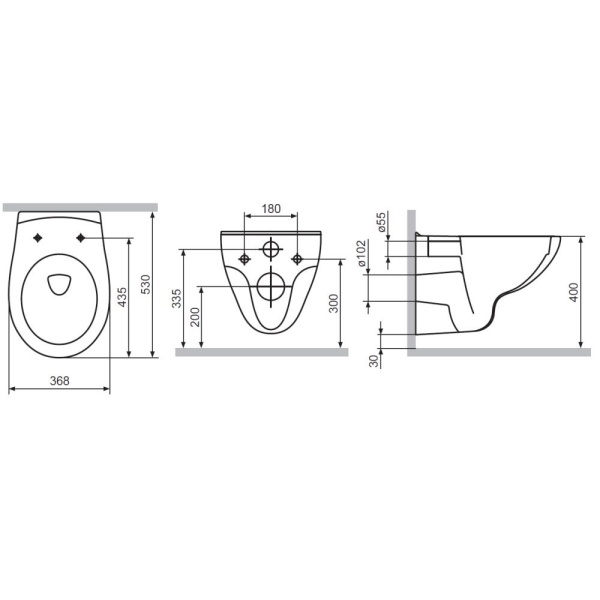 DX17C1700SC Elder подвесной унитаз безободковый с сиденьем микролифт