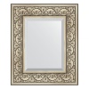 Зеркало настенное с фацетом EVOFORM в багетной раме барокко серебро, 50х60 см, BY 3372