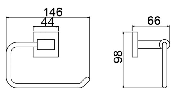 Держатель туалетной бумаги Timo Selene 12041/03 Черный