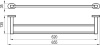 Двойной полотенцедержатель 66 см Chrome CR 320.00 X07P193