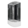 Душ.каб. NG-7510-14L BLACK (1200х800х2150) высокий поддон(40см) стекло МОЗАИКА 4 места