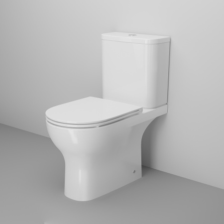 Унитаз Abner 107K19001RS (670*360*780) напольный БЕЗОБОДКОВЫЙ, с тонкой крышкой, 3 места