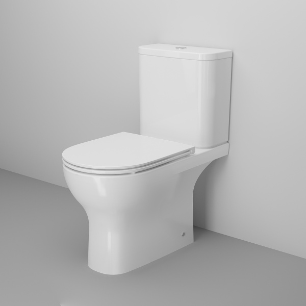 Унитаз Abner 107K19001RS (670*360*780) напольный БЕЗОБОДКОВЫЙ, с тонкой крышкой, 3 места