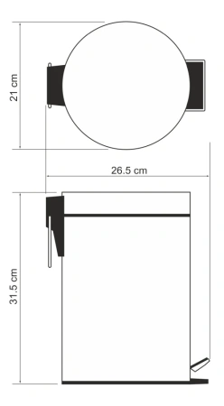 Ведро для мусора WasserKraft 5L K-665