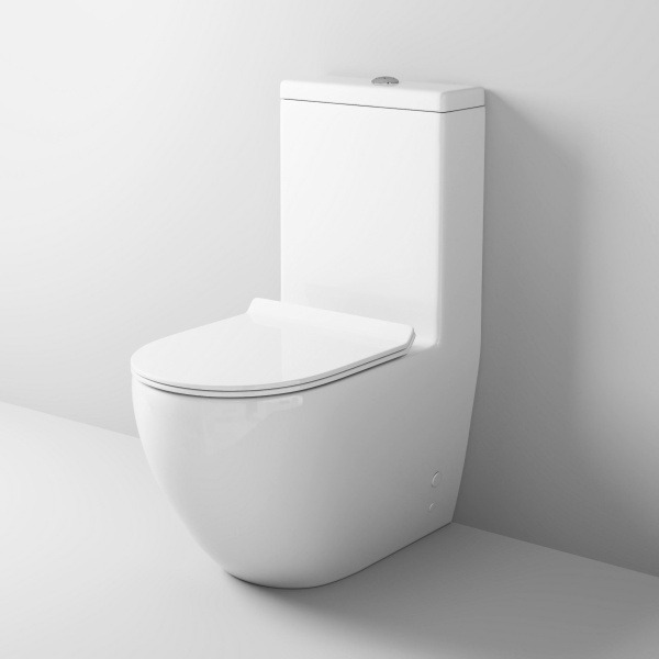 Унитаз GR-4496S Style (675*365*830) МОНОБЛОК напольный с тонкой крышкой, 1 место