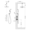 Душевая система Timo Saona SX-2399/03SM с термостатом Черная матовая