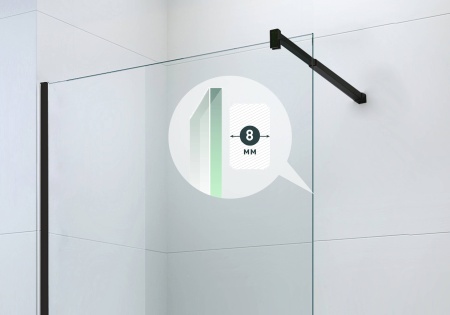 Душевая стенка  SKY BLACK 900