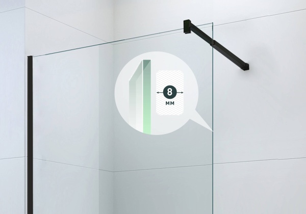 Душевая стенка  SKY BLACK 900