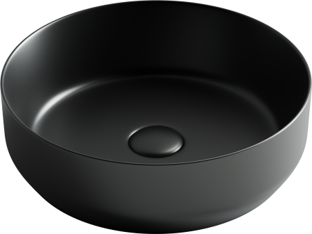CN6022MB Умывальник чаша накладная круглая (цвет Чёрный Матовый) Element 390*390*120мм
