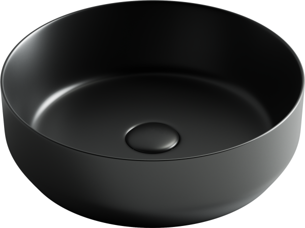 CN6022MB Умывальник чаша накладная круглая (цвет Чёрный Матовый) Element 390*390*120мм