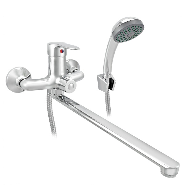 JUGUNI Для ванны одноручный, карт. 35 мм, длинный L-излив 35 см. Арт. 0402.601