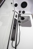 Душ.каб. NG-6902-01GD BLACK (1000х1000х2200) низкий поддон(16 см) стекло ТОНИРОВАННОЕ, 4 места