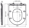 C507853WH Inspire сиденье для подвесного унитаза,микролифт