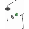 Душевой комплект Timo Saona SX-2369/18SM 250 мм, со смесителем, вороненая сталь