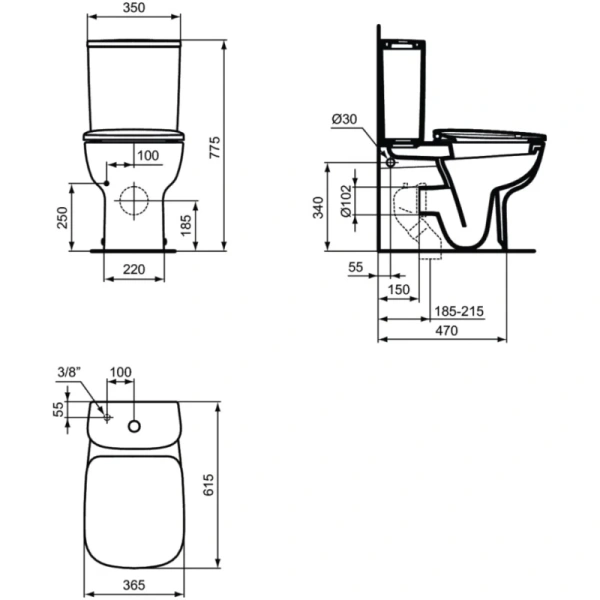 Бачок для унитаза Ideal Standard Esedra T282801