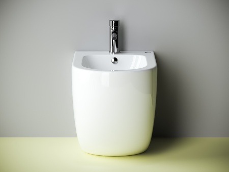 CN4005 Напольное биде METROPOL Rimless, 1 отверстие под смеситель, с крепежом