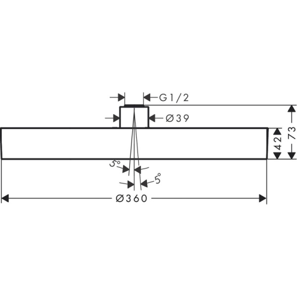 Верхний душ Hansgrohe Rainfinity 26231000 Хром