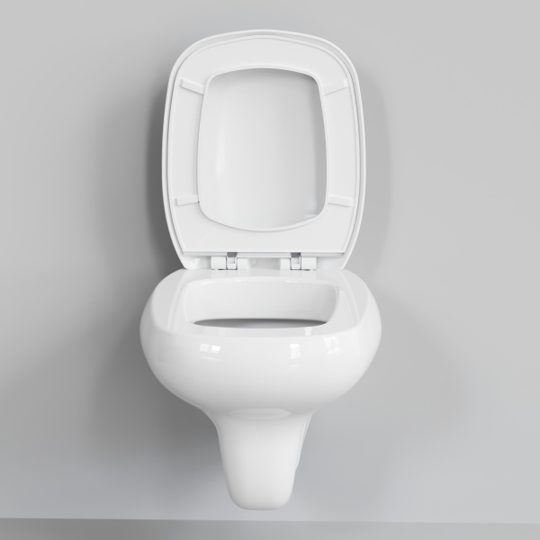 Унитаз Diamond 123T20001R (530*405*375) БЕЛЫЙ подвесной БЕЗОБОДКОВЫЙ с толстой крышкой, 2 места