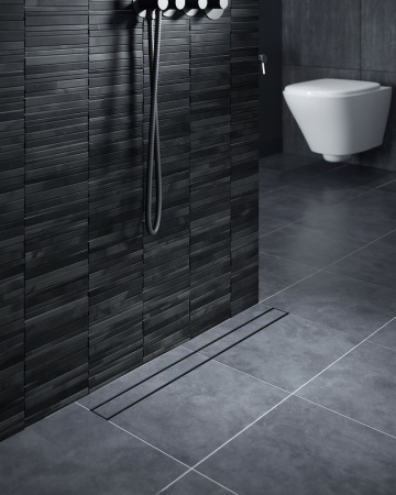 Душевой лоток Timo Drain System 80 DS230208/03 с Черной матовой решеткой / под плитку
