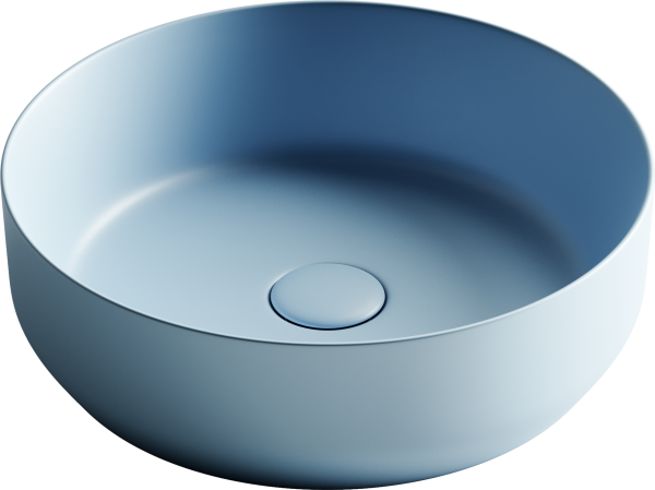 CN6022ML Умывальник чаша накладная круглая (цвет Голубой Матовый) Element 390*390*120мм