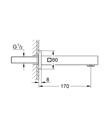 Излив для смесителя Grohe Universal Cube 13303000 Хром