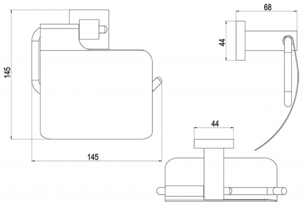 Держатель туалетной бумаги Timo Selene 17042/17с крышкой Золотой