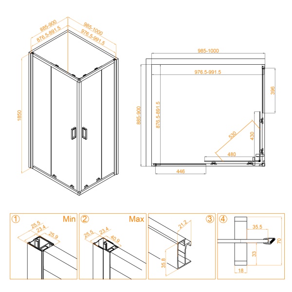 Душевой уголок RGW CL-44