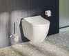 Комплект унитаза с инсталляцией Vitra Mia Round SmoothFlush 9856B003-7200 с сиденьем Микролифт и клавишей смыва Хром матовый