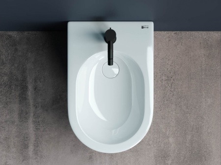CN1906 Напольное пристенное биде STAR, 1 отверстие под смеситель, с крепежом для скрытого монтажа