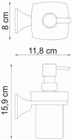 Дозатор для жидкого мыла WasserKraft Wern K-2599