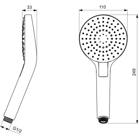 Душевая лейка Ideal Standard EVO Round L3 B2231AA