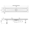 Душевой лоток Timo Drain System 80 DS230208/03 с Черной матовой решеткой / под плитку