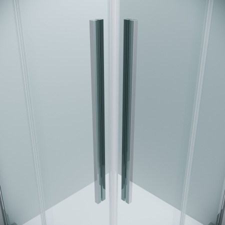 Душ.ограждение 300.K33.01.1090.10.00 Galaxy (100*90*195) хром, стекло прозрачное, 2 места