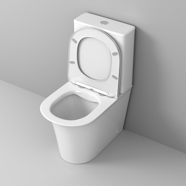 Унитаз GR-4469S Galaxy (610*365*830) напольный БЕЗОБОДКОВЫЙ с тонкой крышкой, 2 места