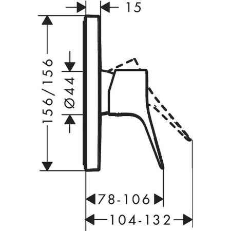 Смеситель для душа Hansgrohe Vivenis 75615670 Черный матовый