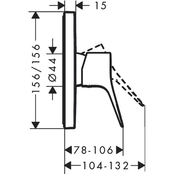 Смеситель для душа Hansgrohe Vivenis 75615670 Черный матовый