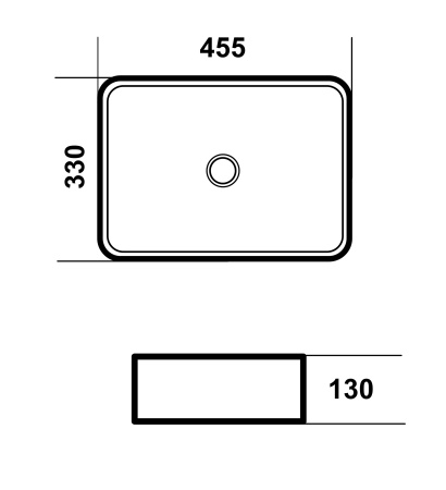 Раковина GR-3051 Style (455*330*130)