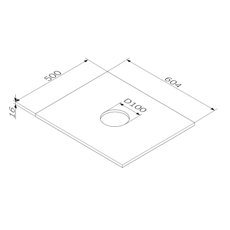 M8FST0600OF Func, Столешница, 60 см, цвет дерево текстурир-ое