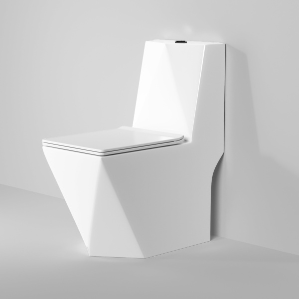 Унитаз Cristal GR-4491 Cristal (680*370*835) МОНОБЛОК напольный с толстой крышкой, 1 место